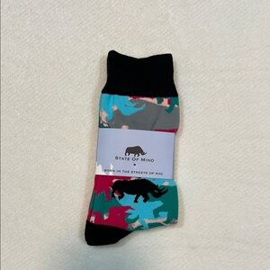 State of Mind Black and Gray Casual Socks